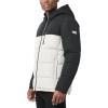 imageNautica Mens Midweight Quilted Faux Memory Puffer Jacket Adjustable Hood Insulated Winter CoatWhiteBlack