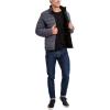 imageNautica Mens Reversible Quilted Puffer Jacket Midweight Mechanical Stretch Winter CoatCaviar