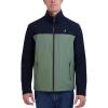 imageNautica Mens Lightweight Windbreaker Stretch Athletic Outdoor Full Zip Bomber Golf JacketSea Green