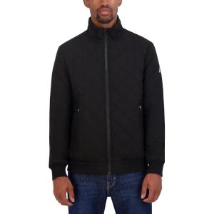 imageNautica Mens Lightweight Quilted Bomber Jacket  Mechanical Stretch Wind ampamp WaterResistantBlack