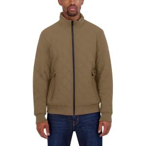 imageNautica Mens Lightweight Quilted Bomber Jacket  Mechanical Stretch Wind ampamp WaterResistantErmine