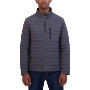 imageNautica Mens Lightweight Quilted Puffer Jacket  Full Zip Transitional OuterwearMetal Grey