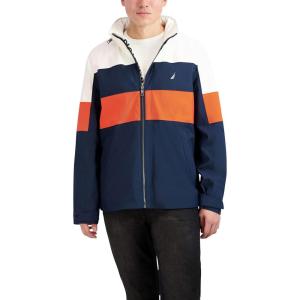 imageNautica Mens Lightweight Sailing Jacket  Waterproof ampamp Windproof Breathable AzureBluenight