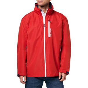 imageNautica Mens Lightweight Sailing Jacket  Waterproof ampamp Windproof Breathable AzureCrimson