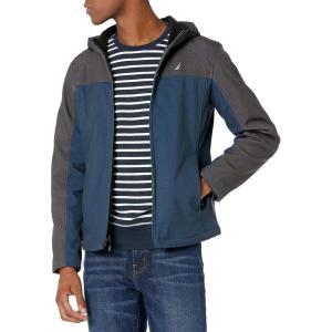 imageNautica Mens Lightweight Sailing Jacket  Waterproof ampamp Windproof Breathable AzureHeather Blue