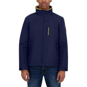 imageNautica Mens Lightweight Sailing Jacket  Waterproof ampamp Windproof Breathable AzureNavy Seas