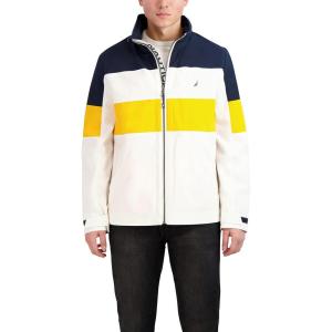 imageNautica Mens Lightweight Sailing Jacket  Waterproof ampamp Windproof Breathable AzureSailcrm