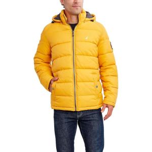 imageNautica Mens Water Resistant Nylon Puffer JacketOld Gold