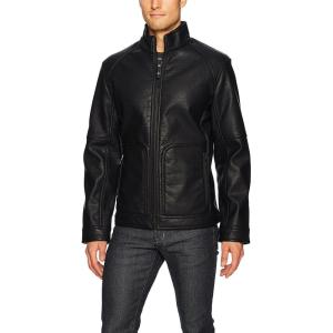 imageNautica Mens Wool Blend Lightweight Insulated Jacket  Printed Daimond Quilted InteriorCaviar