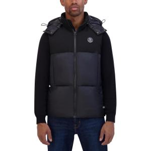 imageNautica mens Mixed Sheen Quilted VestBlack