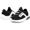 imageNautica Kids Athletic SlipOn Sneakers  Comfortable Bungee Running Shoes for Boys and Girls  Stylish and Supportive Footwear for Active Kids Big KidLittle KidToddlerBlack Whitemavven