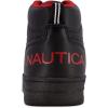 imageNautica Kids Sneaker LaceUp Fashion Shoe with BootLike High Top Design for Boys and Girls Big KidLittle Kid Sizes  HorizonBlack Mono