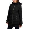 imageNautica Womens Lt Down Jacket with Hood 34 LengthBlack