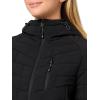 imageNautica Womens Mechanical Stretch Softshell Jacket  WaterResistant Midweight Coat Attached HoodBlack