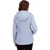 imageNautica Womens Mechanical Stretch Softshell Jacket  WaterResistant Midweight Coat Attached HoodBlue
