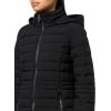 imageNautica Womens Short Puffer Coat with Faur Fur Trim HoodBlack