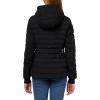 imageNautica Womens Short Puffer Coat with Faur Fur Trim HoodEbony