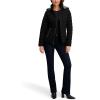 imageNautica Womens Short Puffer Coat with Faux Fur Trim HoodBlack