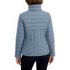 imageNautica Womens Short Puffer Coat with Faux Fur Trim HoodBlue