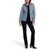 imageNautica Womens Short Puffer Coat with Faux Fur Trim HoodBlue