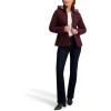imageNautica Womens Short Puffer Coat with Faux Fur Trim HoodChianti