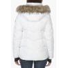 imageNautica Womens Short Puffer Coat with Faux Fur Trim HoodMarshmallow