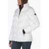 imageNautica Womens Short Puffer Coat with Faux Fur Trim HoodMarshmallow