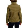 imageNautica Womens Short Puffer Coat with Faux Fur Trim HoodOlive