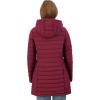 imageNautica Womens Stretch Puffer Jacket  Midweight Quilted Coat Detachable HoodCayenne