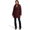 imageNautica Womens Stretch Puffer Jacket  Midweight Quilted Coat Detachable HoodChianti