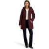 imageNautica Womens Stretch Puffer Jacket  Midweight Quilted Coat Detachable HoodChianti