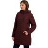 imageNautica Womens Stretch Puffer Jacket  Midweight Quilted Coat Detachable HoodChianti
