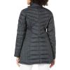 imageNautica Womens Stretch Puffer Jacket  Midweight Quilted Coat Detachable HoodGrey