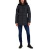 imageNautica Womens Stretch Puffer Jacket  Midweight Quilted Coat Detachable HoodGrey