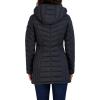 imageNautica Womens Stretch Puffer Jacket  Midweight Quilted Coat Detachable HoodGrey