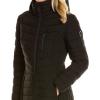 imageNautica Womens Stretch Puffer Jacket  Midweight Quilted Coat Detachable HoodMidnight Black