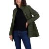 imageNautica Womens Stretch Puffer Jacket  Midweight Quilted Coat Detachable HoodMil Green