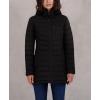 imageNautica Womens Stretch Puffer Jacket  Midweight Quilted Coat Detachable HoodOnyx