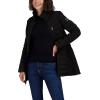 imageNautica Womens Stretch Puffer Jacket  Midweight Quilted Coat Detachable HoodOnyx