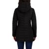 imageNautica Womens Stretch Puffer Jacket  Midweight Quilted Coat Detachable HoodOnyx