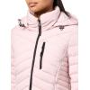 imageNautica Womens Stretch Puffer Jacket  Midweight Quilted Coat Detachable HoodPink