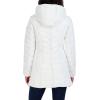 imageNautica Womens Stretch Puffer Jacket  Midweight Quilted Coat Detachable HoodWhite
