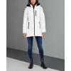 imageNautica Womens Stretch Puffer Jacket  Midweight Quilted Coat Detachable HoodWhite
