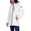 imageNautica Womens Stretch Puffer Jacket  Midweight Quilted Coat Detachable HoodWhite