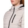 imageNautica Womens Stretch Puffer Jacket  Midweight Winter Coat Detachable Faux Fur Lined Hood Limestone Small