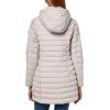 imageNautica Womens Stretch Puffer Jacket  Midweight Winter Coat Detachable Faux Fur Lined Hood Limestone Small
