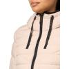 imageNautica Womens Stretch Puffer Jacket with Faux Fur Lined Hood  Wind ampamp WaterResistant Winter CoatChampagne