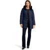 imageNautica Womens Stretch Puffer Jacket with Faux Fur Lined Hood  Wind ampamp WaterResistant Winter CoatNavy Seas