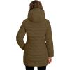 imageNautica Womens Stretch Puffer Jacket with Faux Fur Lined Hood  Wind ampamp WaterResistant Winter CoatOlive