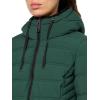imageNautica Womens Stretch Puffer Jacket with Faux Fur Lined Hood  Wind ampamp WaterResistant Winter CoatVerde